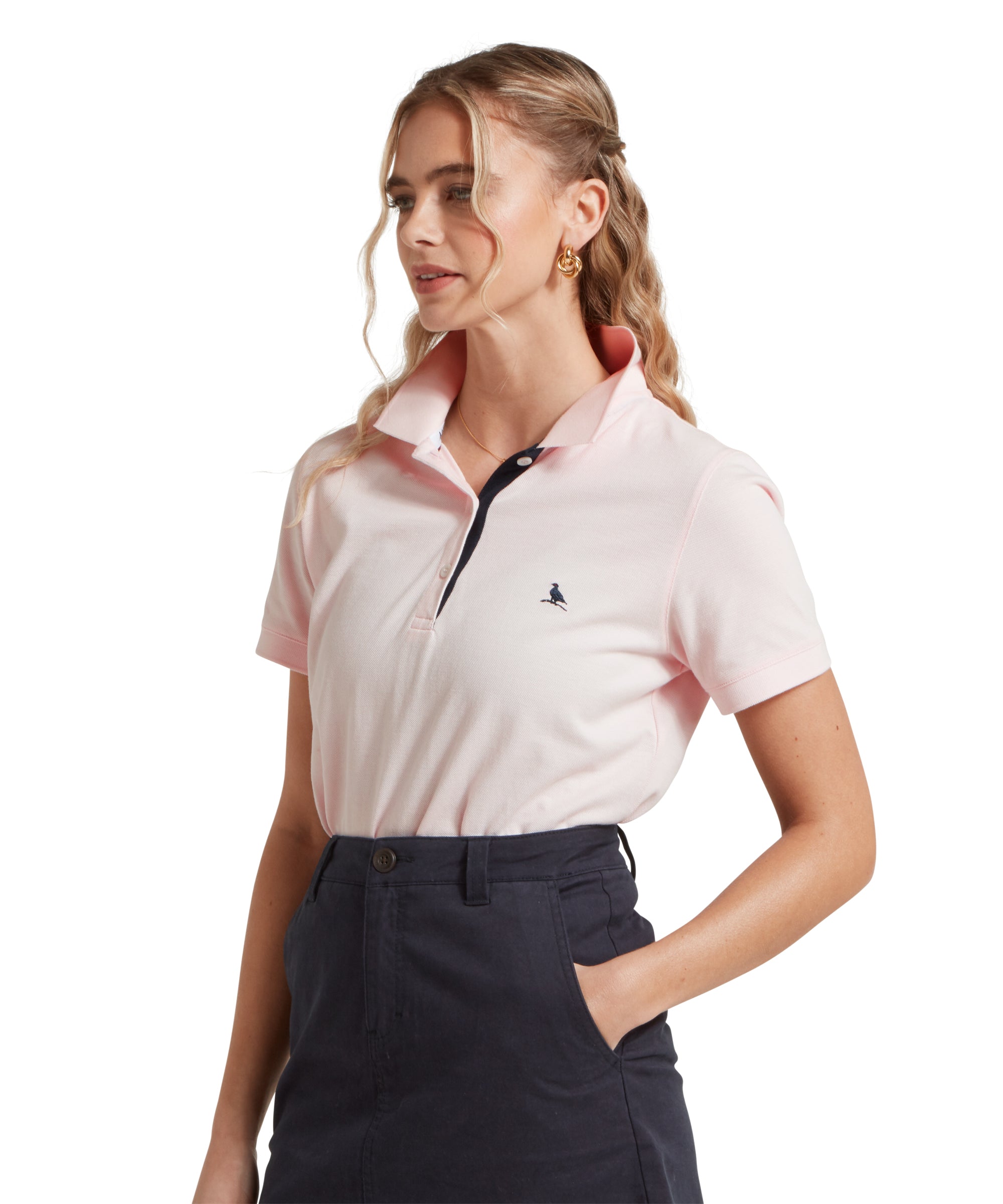 Women's St Ives Polo Shirt - Pale Pink