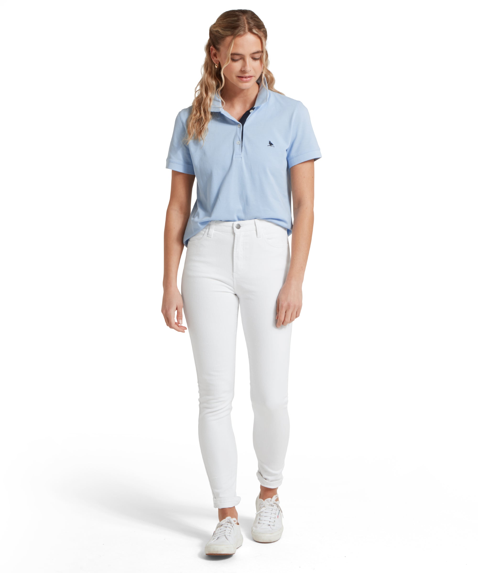 Women's St Ives Polo Shirt - Sky Blue