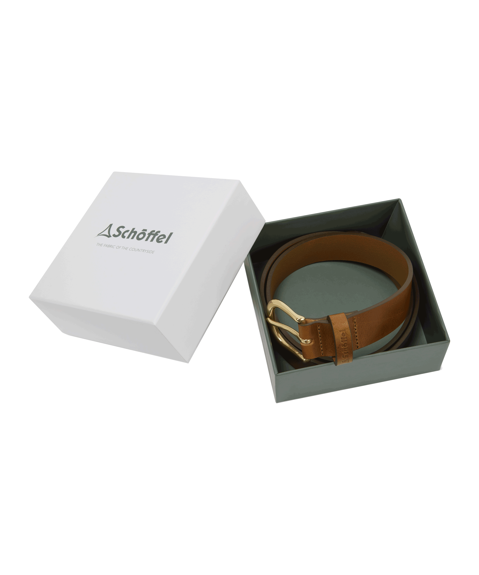 Schöffel Tideswell Leather Belt for Women in Brown, presented in a Schöffel box