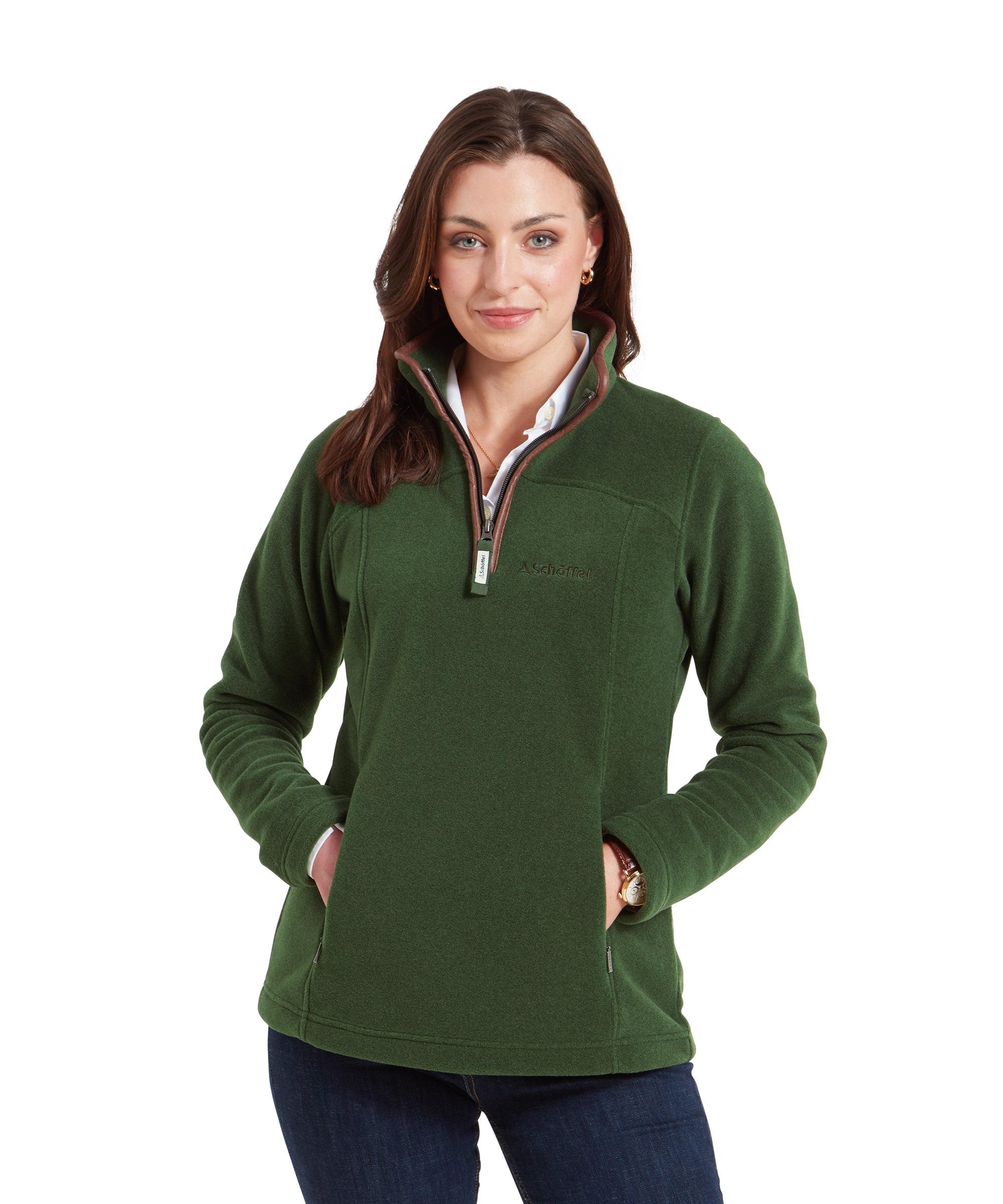 Quarter zip green sale