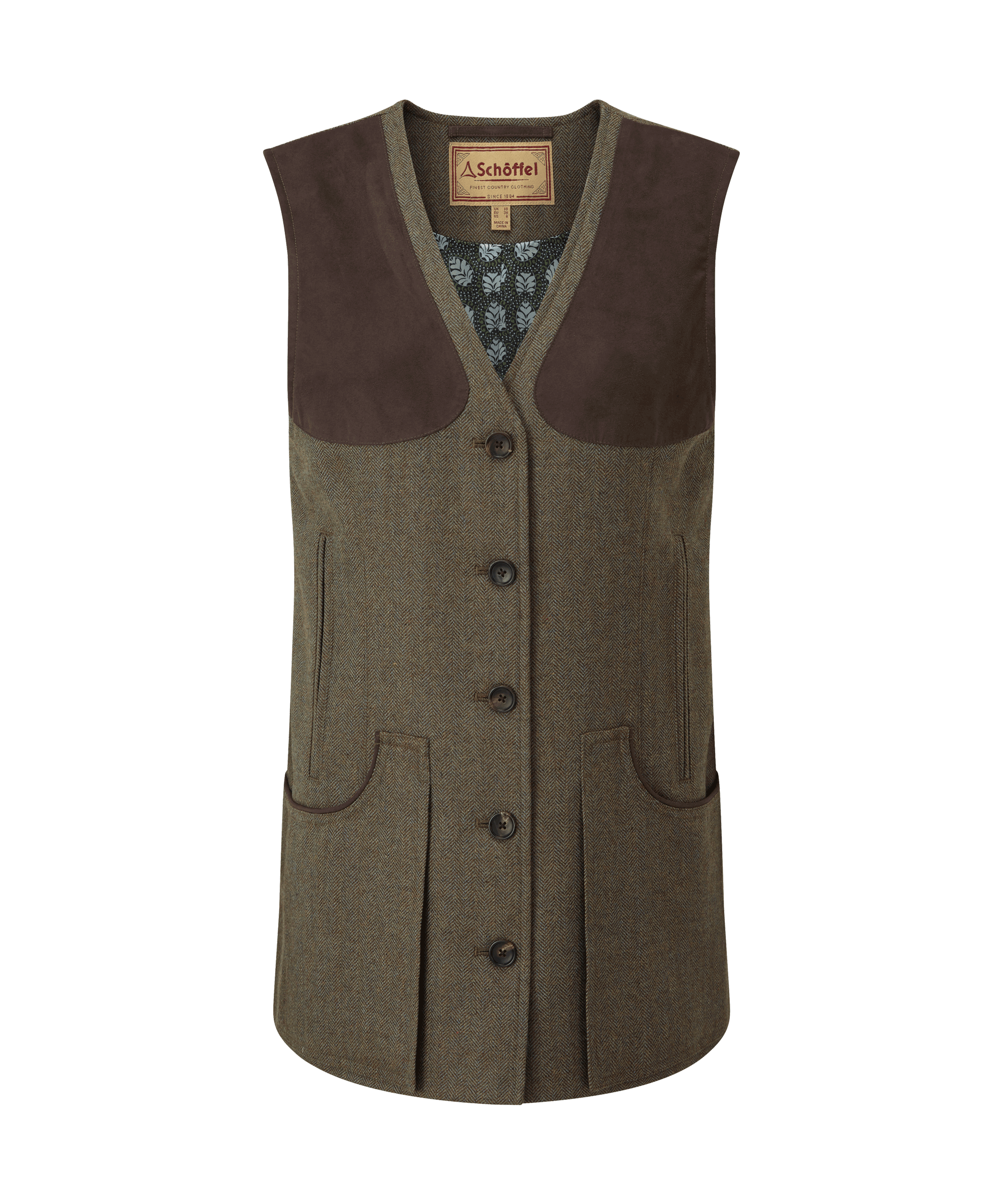 Schöffel Women's Tweed Shooting Vest for Womens in Green